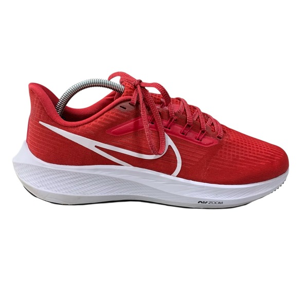 Nike Air Zoom Pegasus 39 Red White Running Shoes Mens 10 - Picture 7 of 10